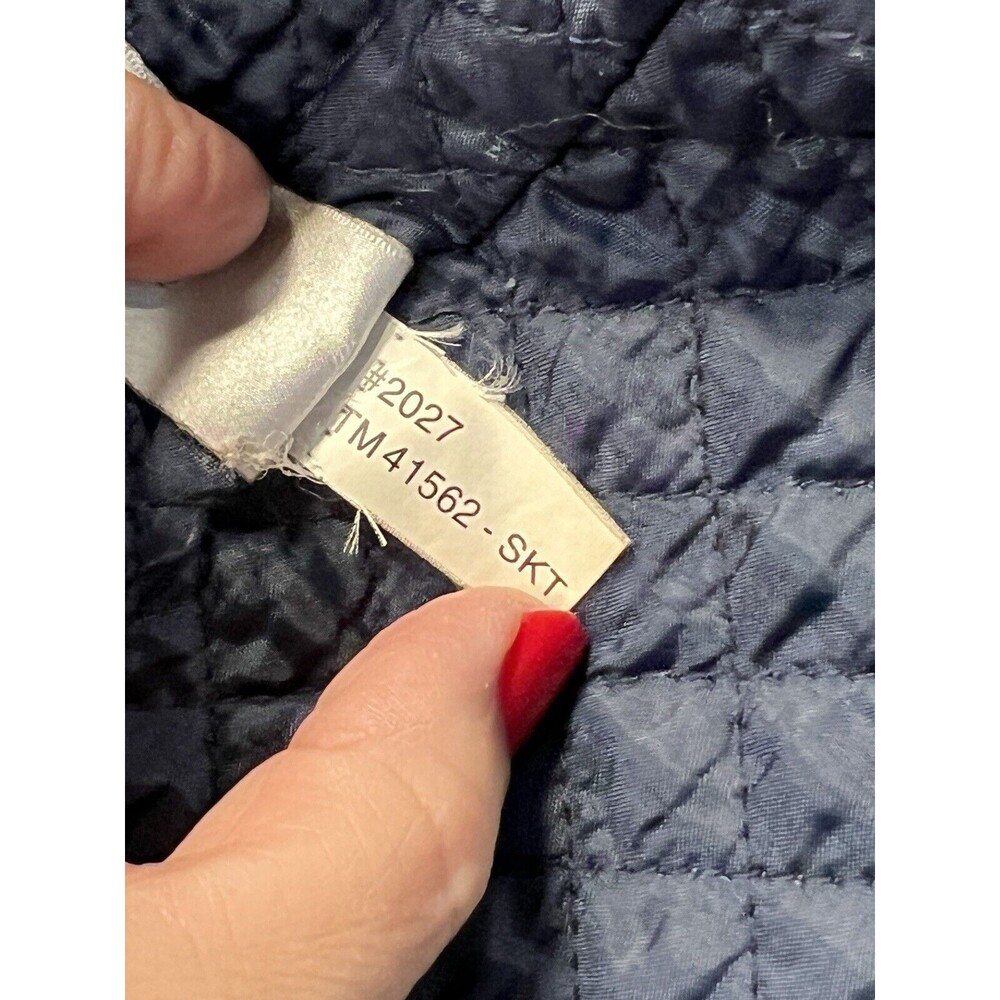 Cole B Country Denim Quilt Lined Faux Fur Trim Jacket Women's Size Medium Blue - Picture 14 of 16